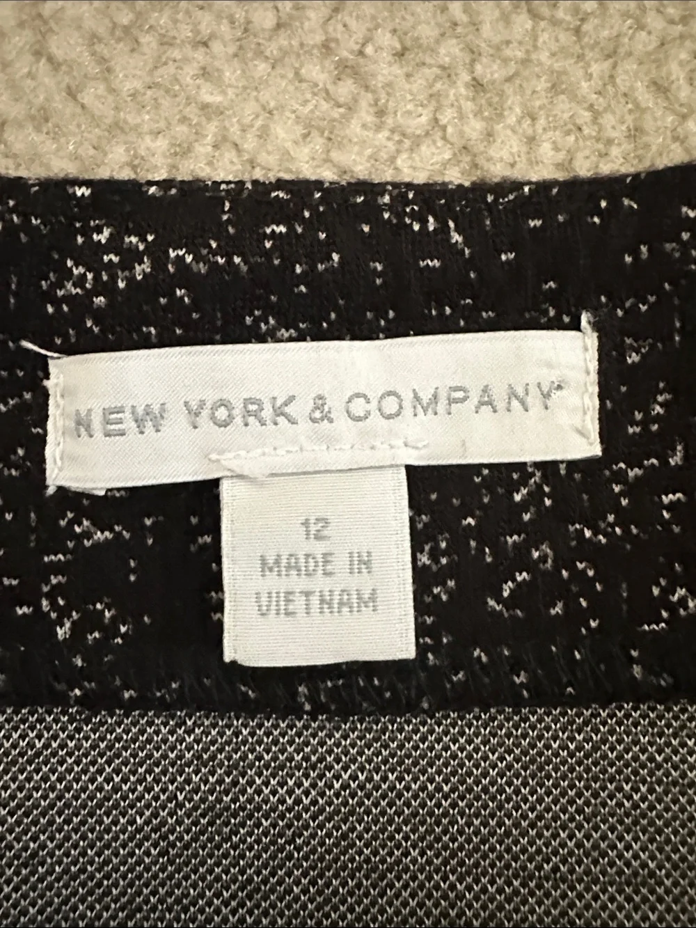 New York & Company Black with White Speckle Pencil Skirt